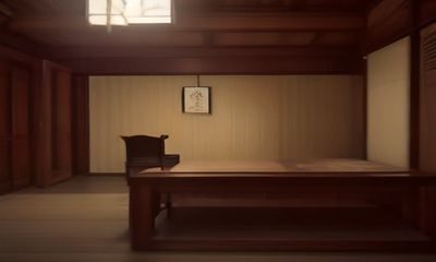 国产独立游戏开发者在工作室内专注创作，多块显示器展示游戏画面，氛围专注而充满创意